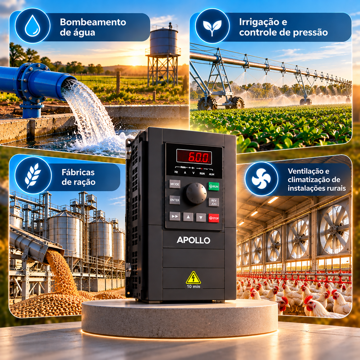 5 aplicações do Inversor Apollo no agronegócio
