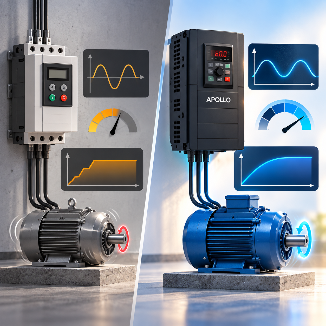 Soft Starter X Inversor de Frequência: o impacto do controle de rampa na vida útil do motor